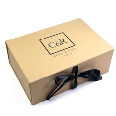 Hộp quà tặng tông nâu bao bì có thể gập lại
